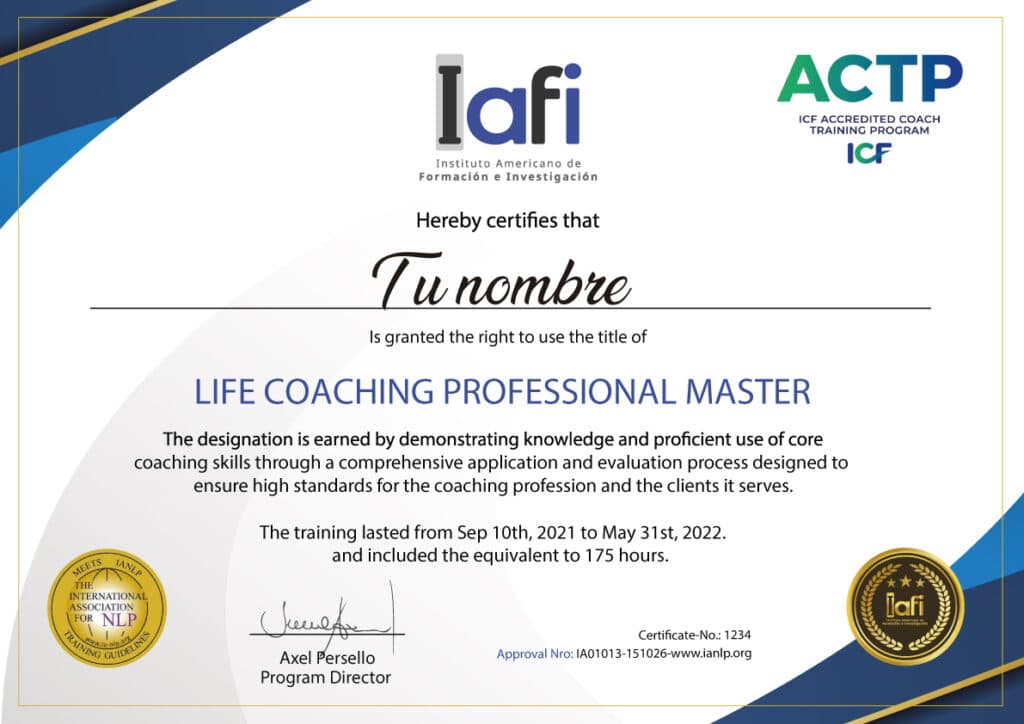 certificación en coaching iafi