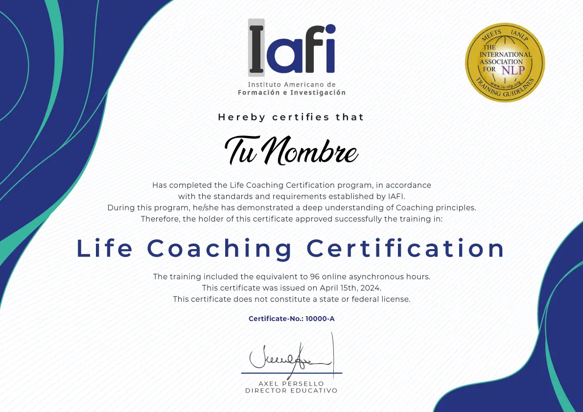 certificacion en coaching de vida diploma