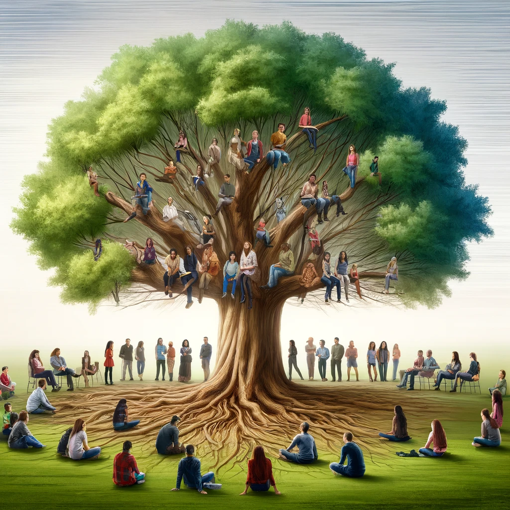 el árbol representa al mentoring grupal en IAFI